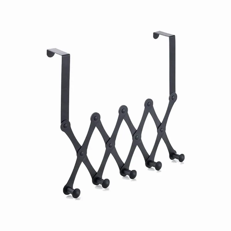 4/5/6 Hook Expandable Door Over the Hook Behind Back Door Hanger Hanging Rack Clothes Storage Organiser Holder Organizer
