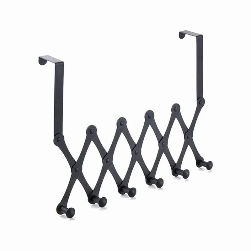 4/5/6 Hook Expandable Door Over the Hook Behind Back Door Hanger Hanging Rack Clothes Storage Organiser Holder Organizer