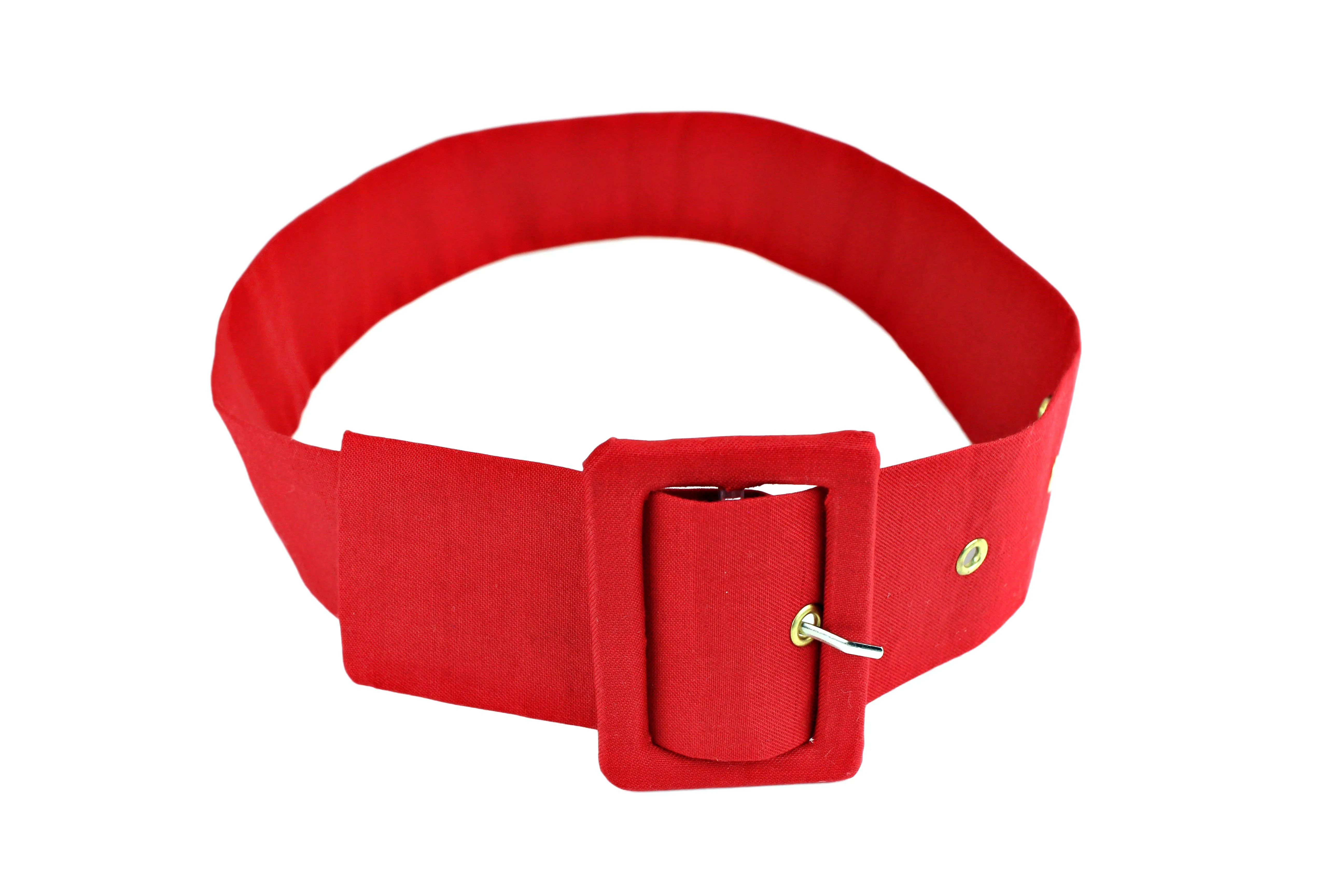 Ayana Red Waist Belt with Buckle
