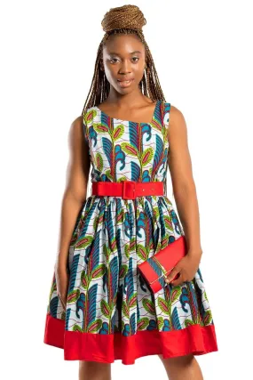 Ayana Red Waist Belt with Buckle