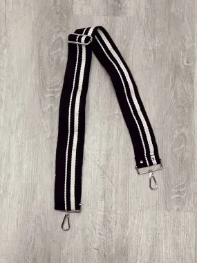 Black and white stripe bag   guitar strap