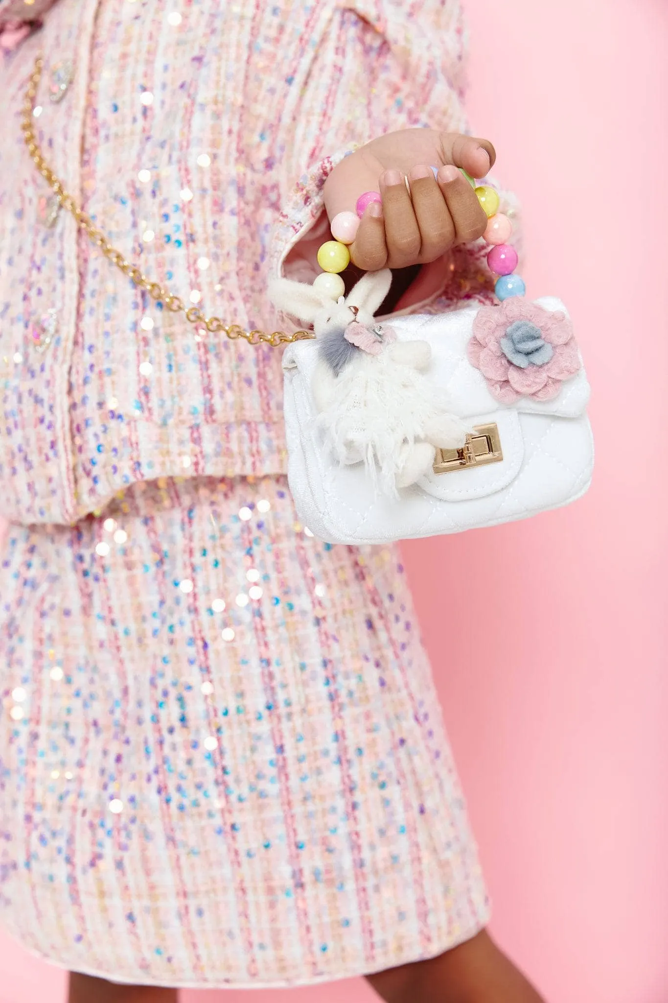 Bunny Velour Candy Purse