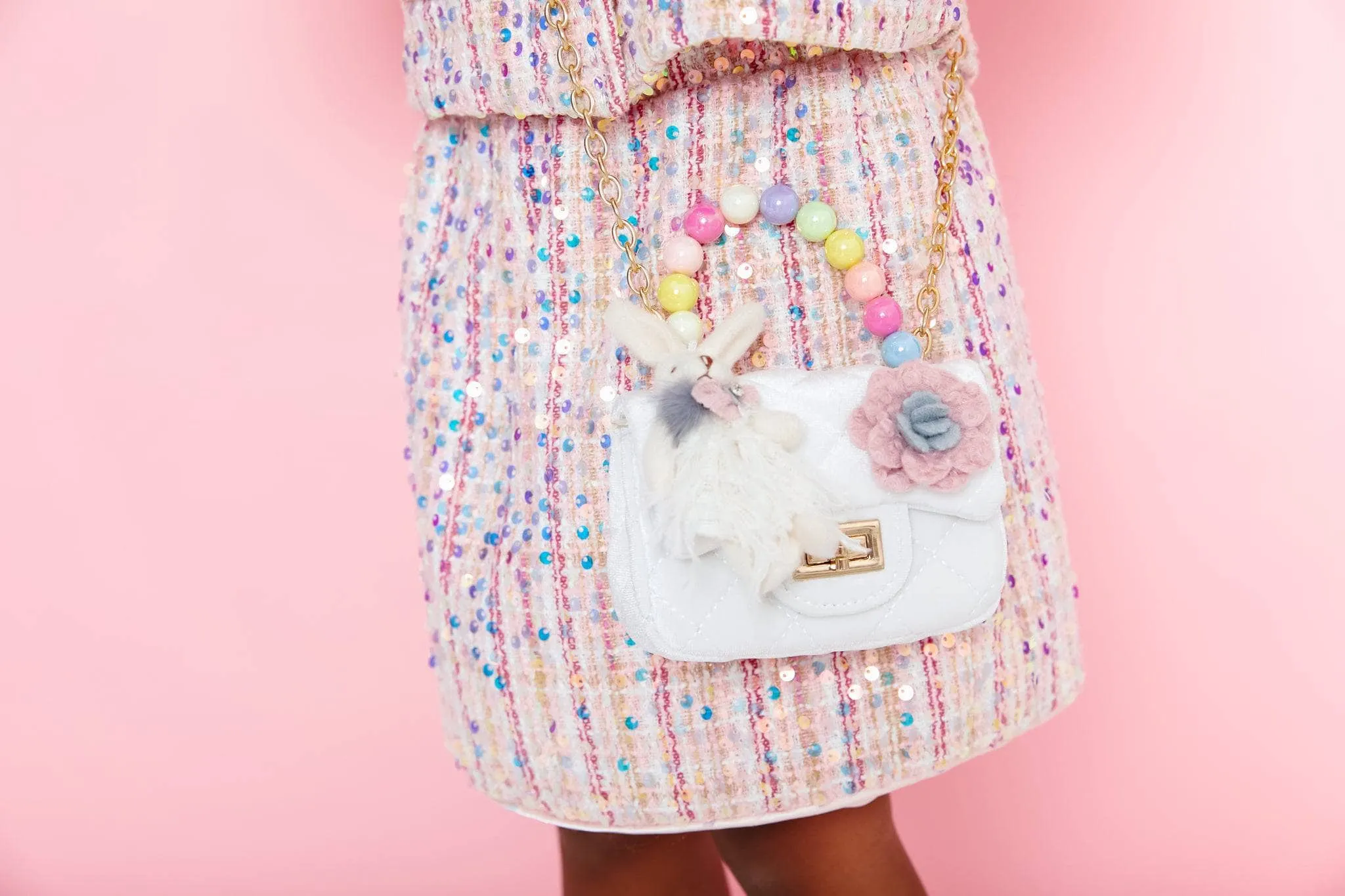 Bunny Velour Candy Purse