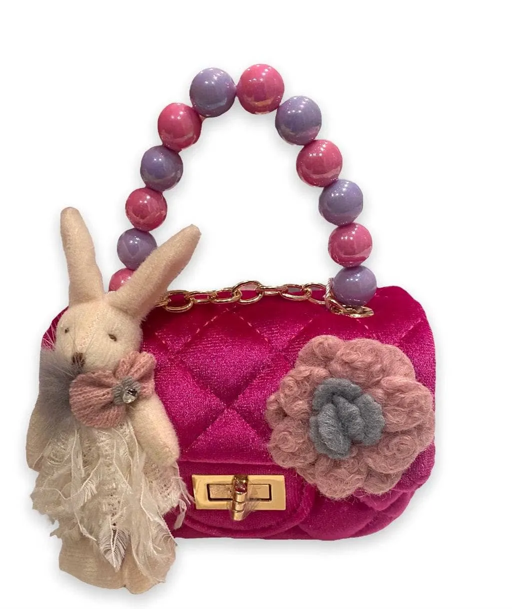Bunny Velour Candy Purse