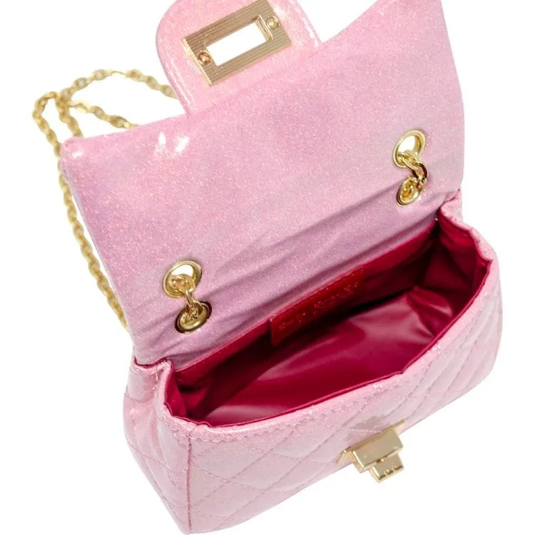 Classic Quilted Sparkle Mini Purse - Pink Lemonade