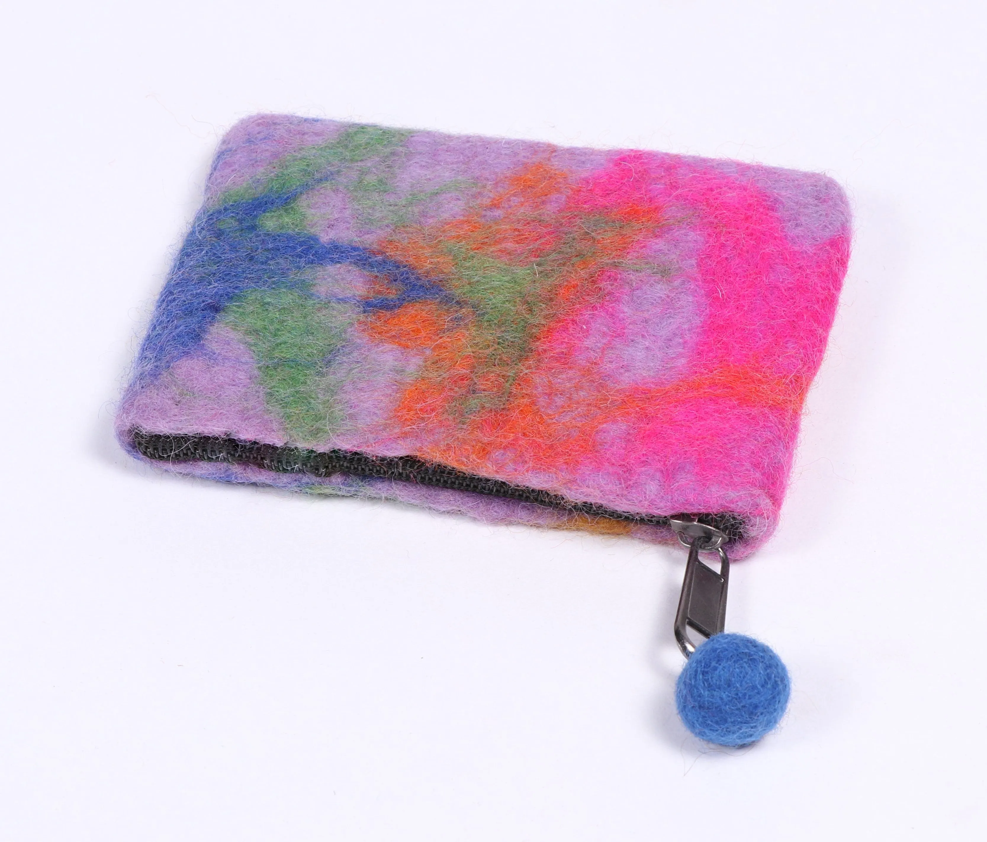 Colorful felt coin purse