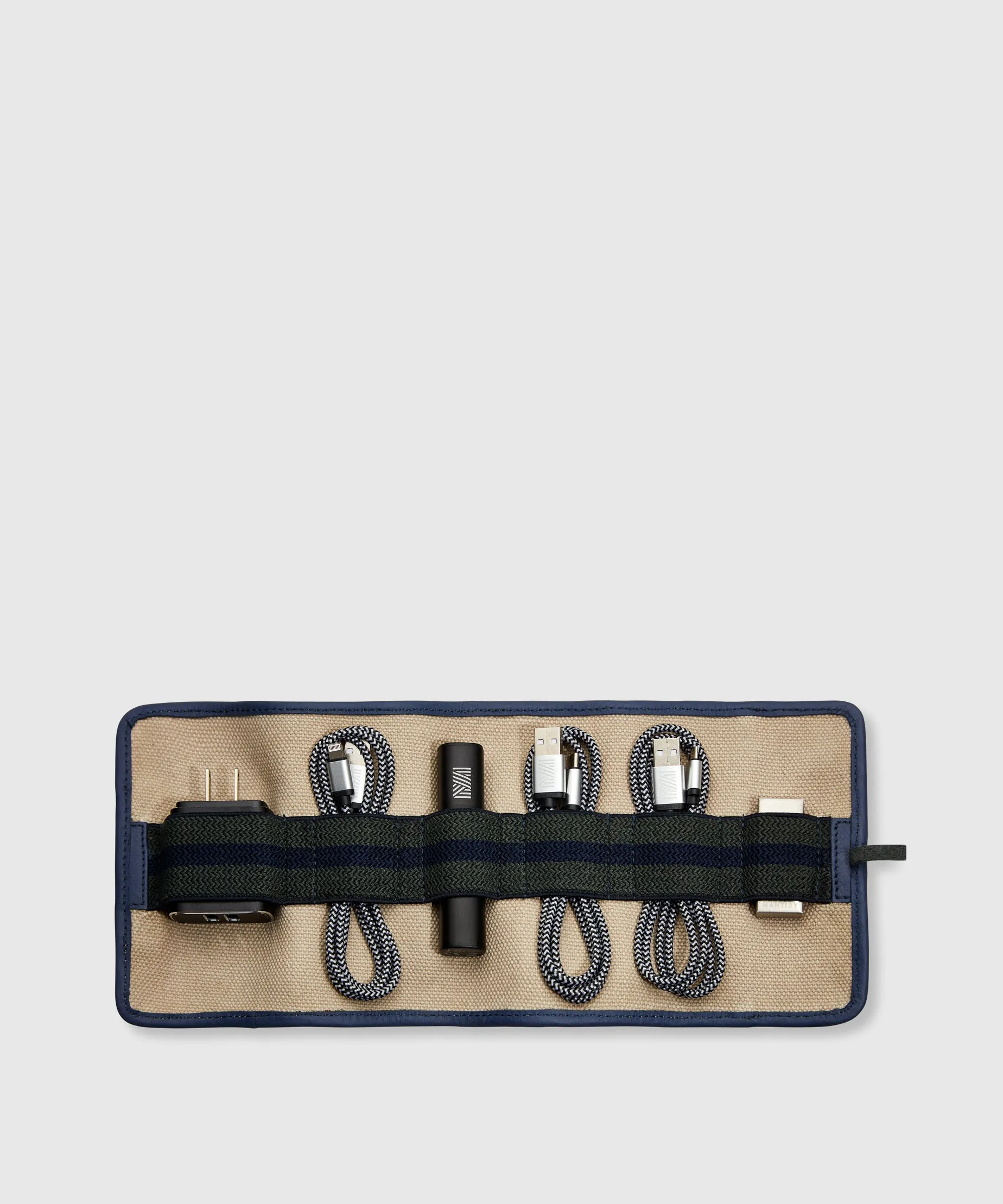Cotton Canvas Travel Tech Organizer
