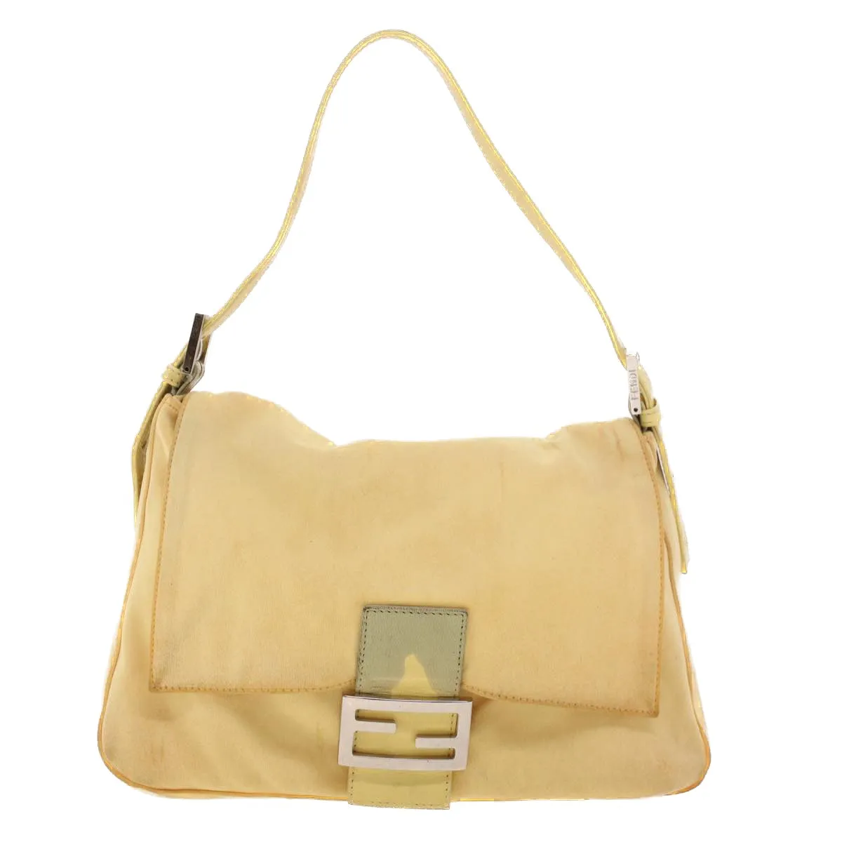FENDI Mamma Baguette Shoulder Bag Nylon Yellow 2321.26325.018  rd5161
