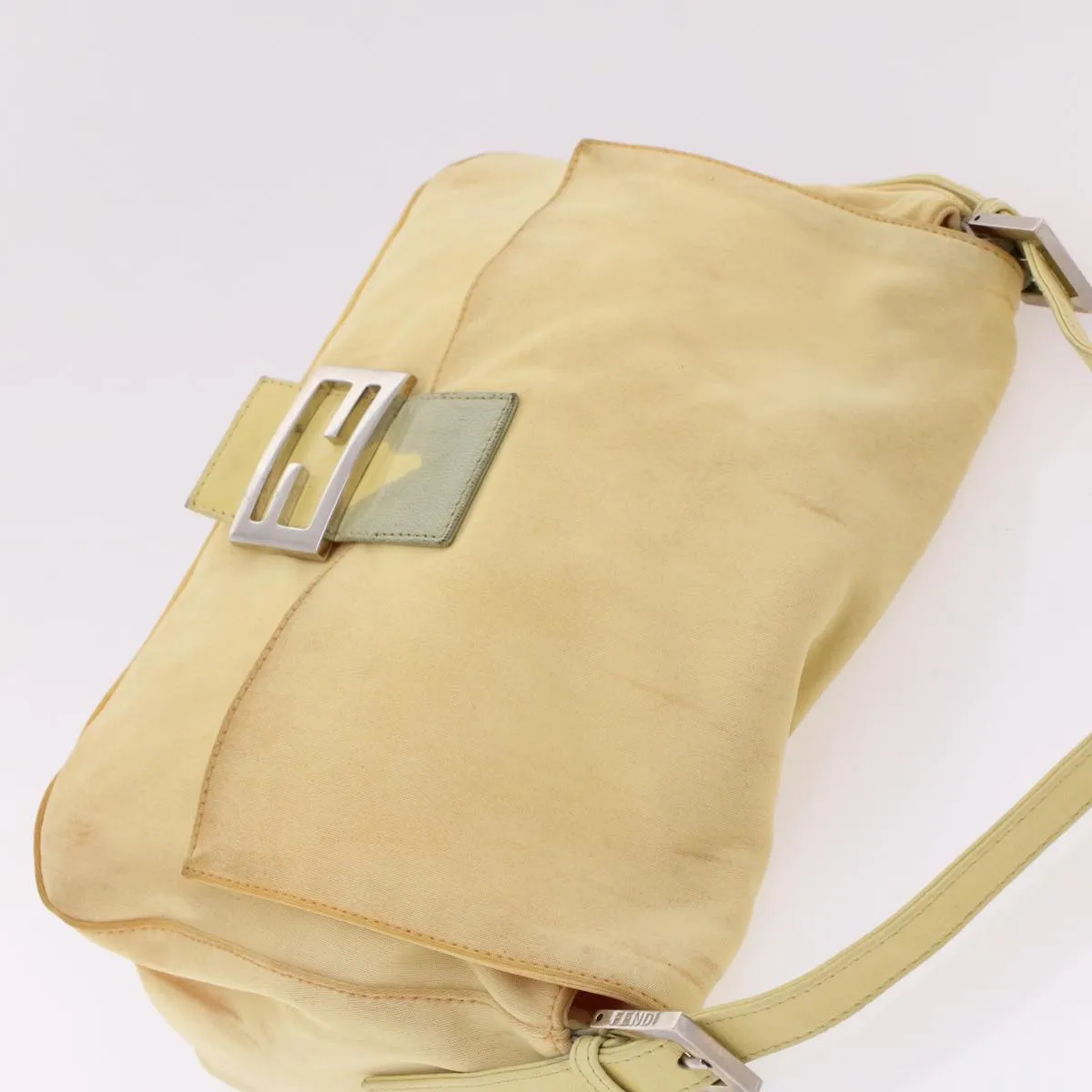 FENDI Mamma Baguette Shoulder Bag Nylon Yellow 2321.26325.018  rd5161
