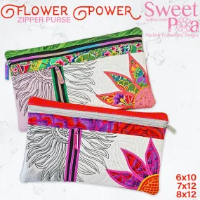 Flower Power Zipper Purse