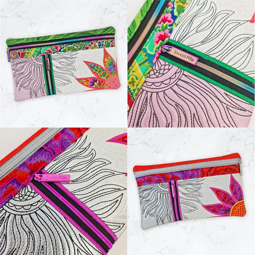Flower Power Zipper Purse
