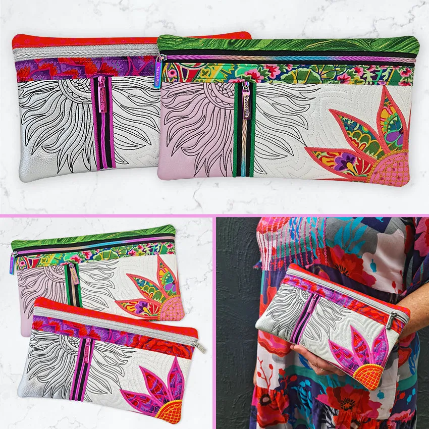 Flower Power Zipper Purse