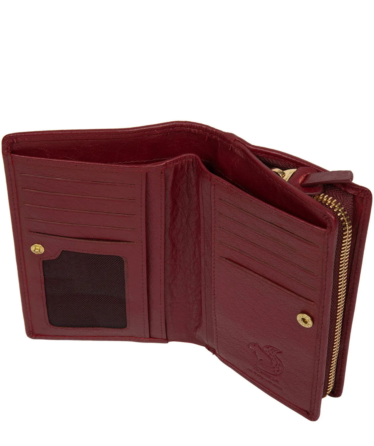 'Fran' Deep Red Leather RFID Purse
