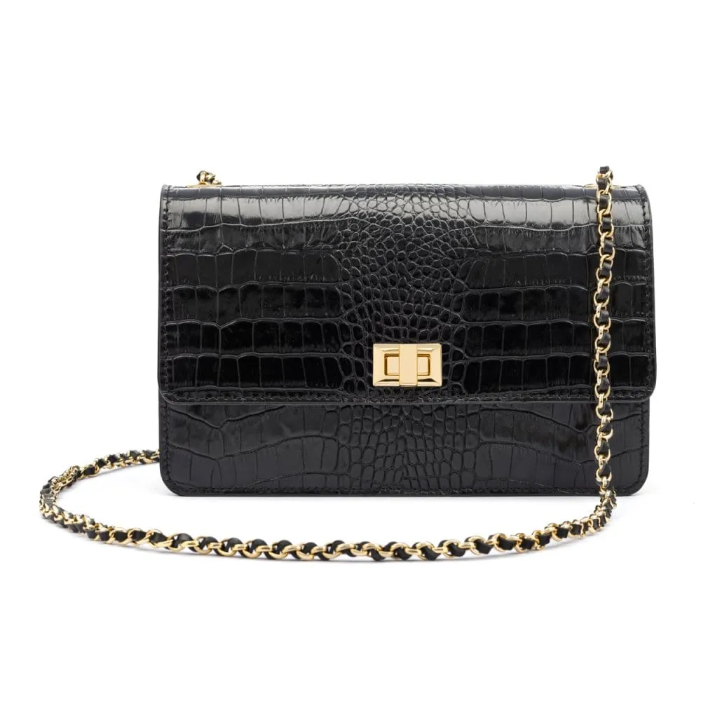 Julia Bag - Black Croc