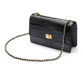 Julia Bag - Black Croc