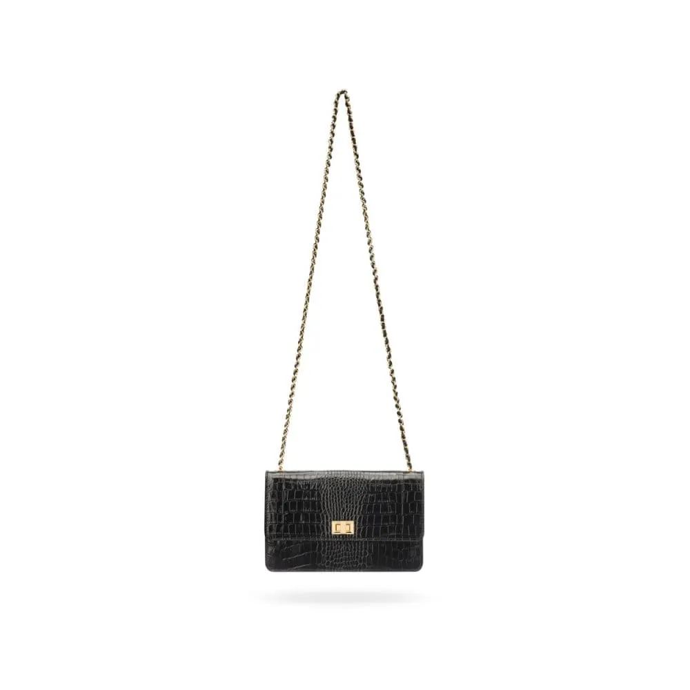 Julia Bag - Black Croc