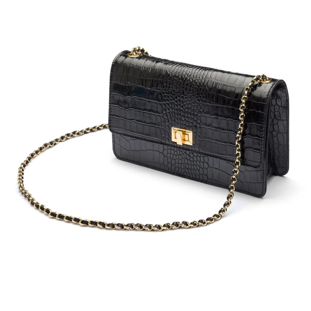 Julia Bag - Black Croc