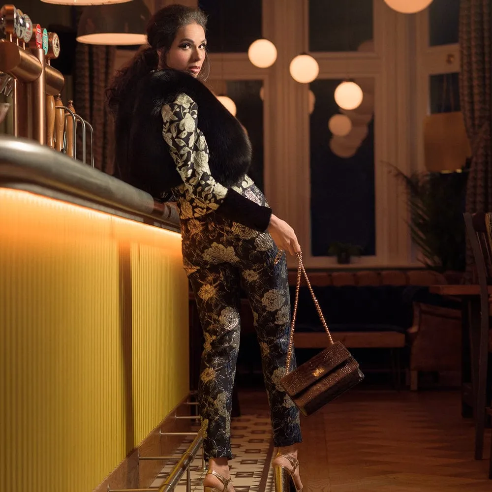 Julia Bag - Black Croc