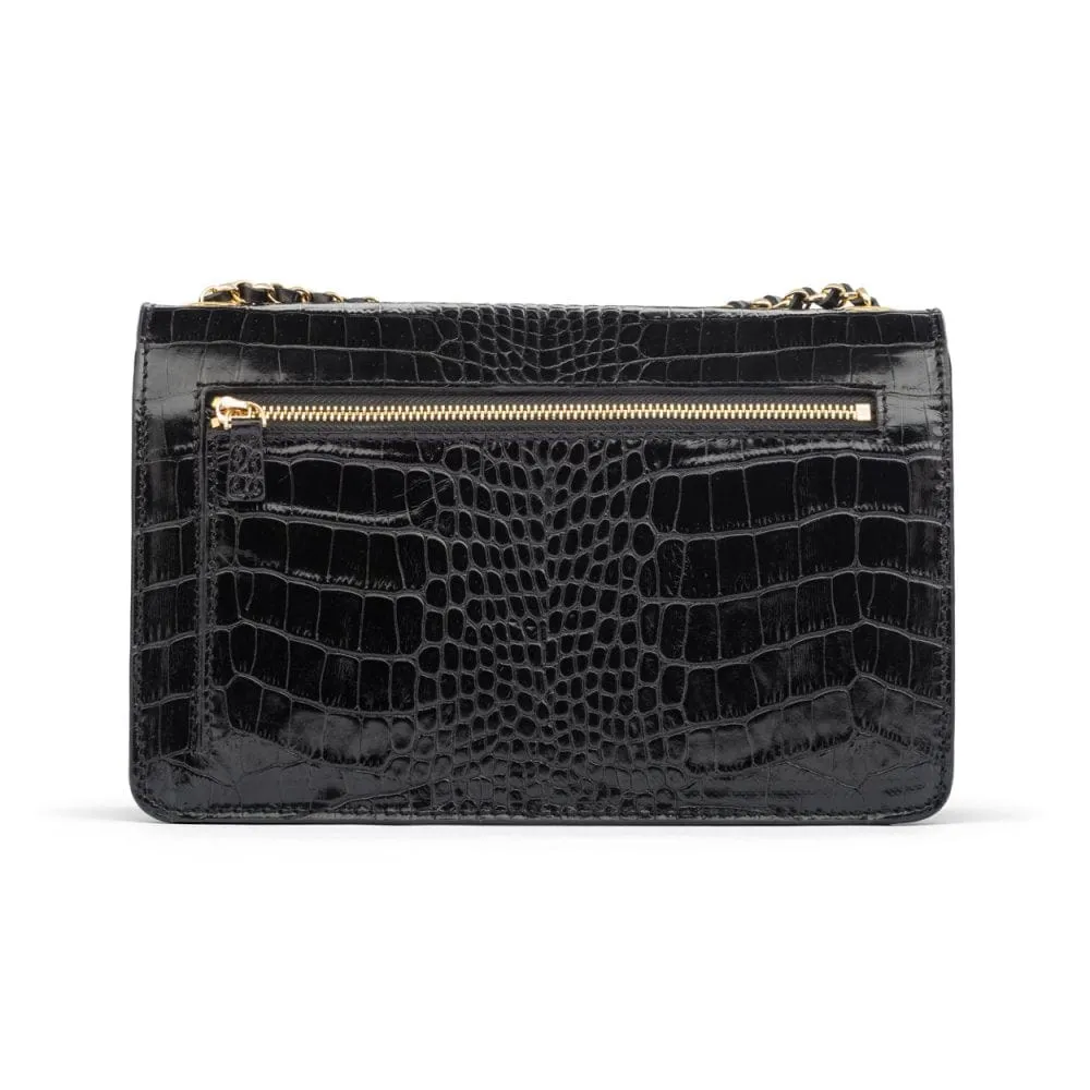 Julia Bag - Black Croc