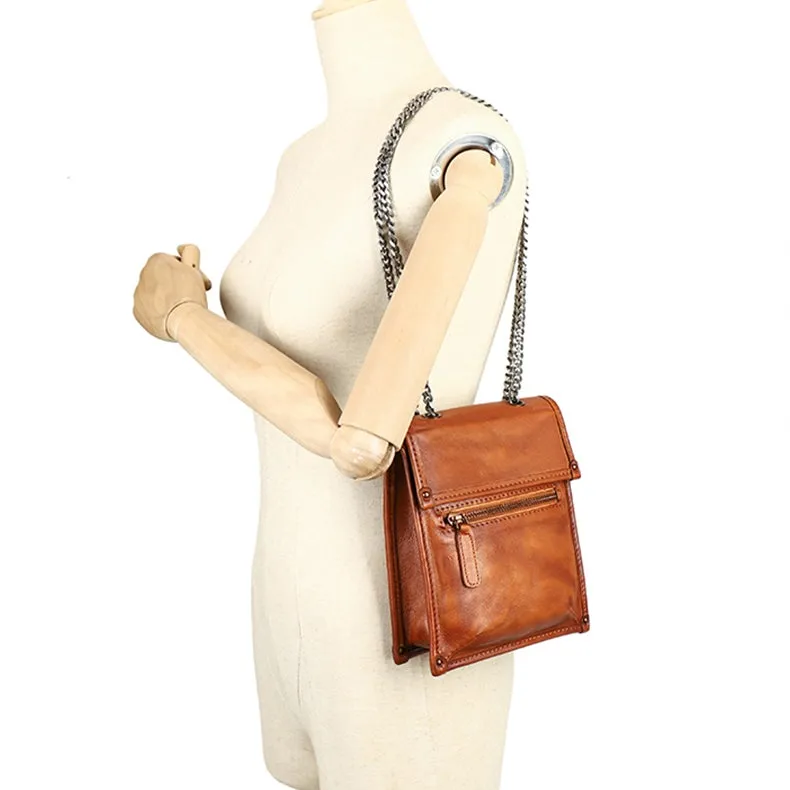 Ladies Black Crossbody Bag With Chain Leather Shoulder Bag For Women