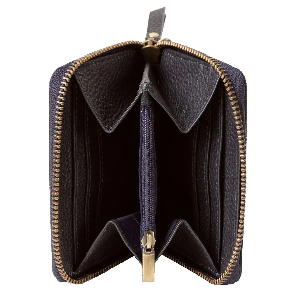 Ladies Zip Around Suede Purse
