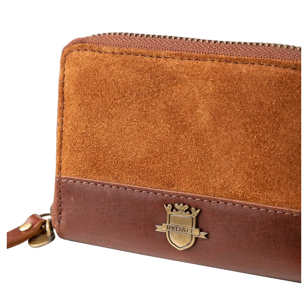 Ladies Zip Around Suede Purse