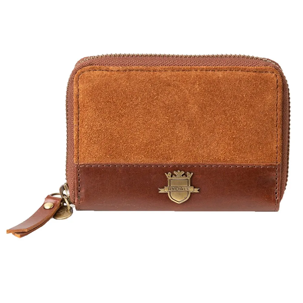 Ladies Zip Around Suede Purse