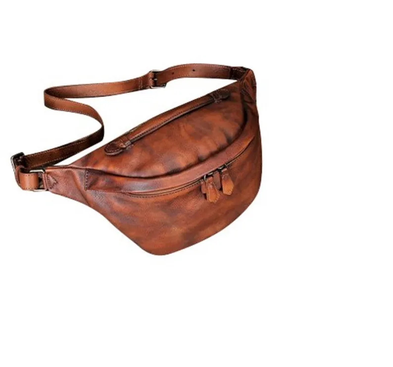 Leather Hip Zipper Bag