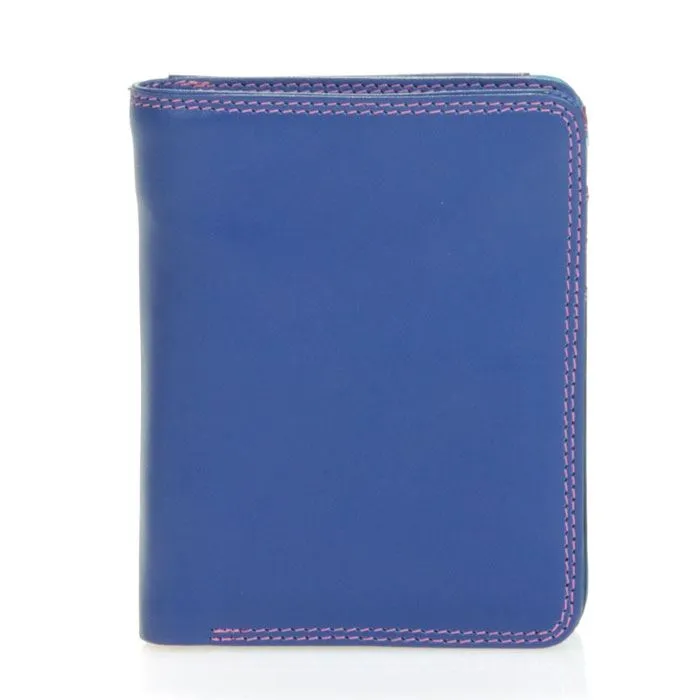 Leather Medium Wallet With Zip Around Purse 231 - MyWalit - Sweet Violet