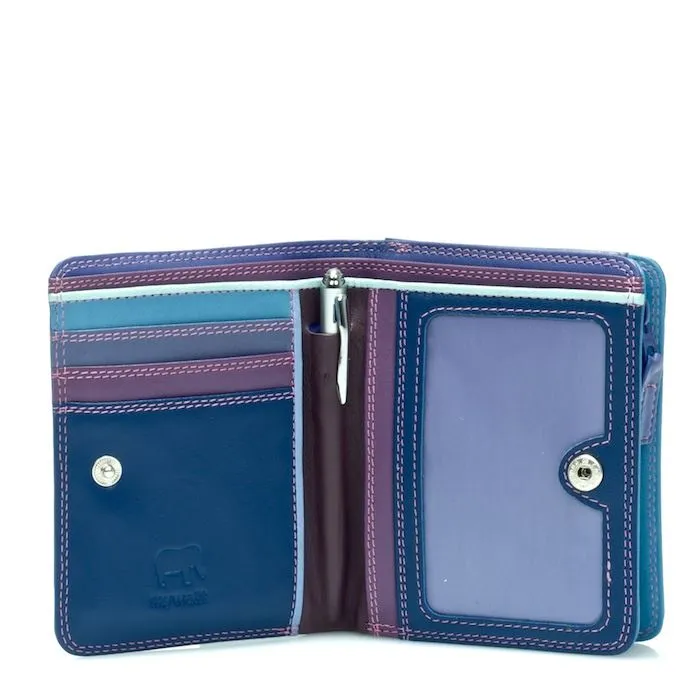 Leather Medium Wallet With Zip Around Purse 231 - MyWalit - Sweet Violet
