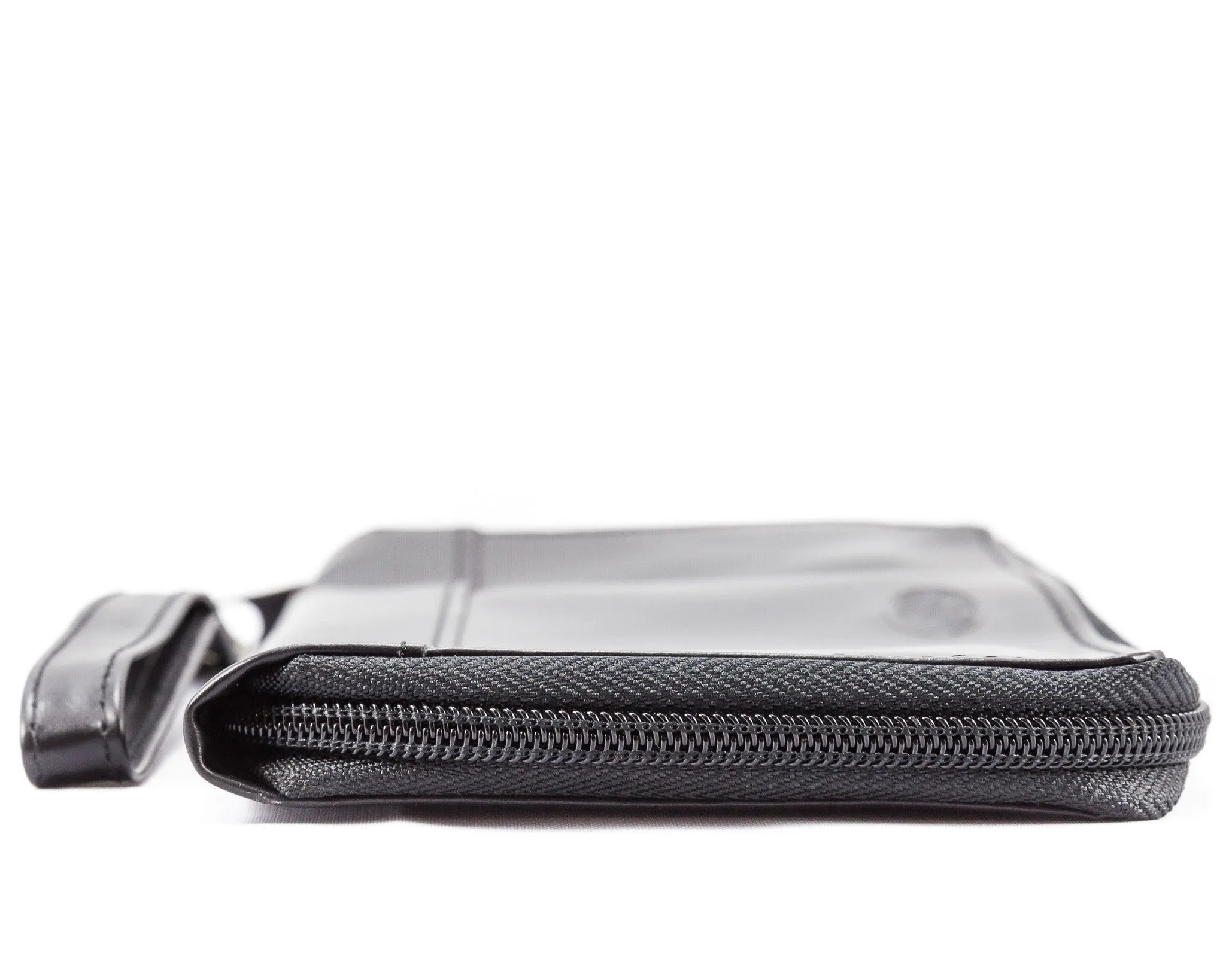 Leather Panther Clutch Black