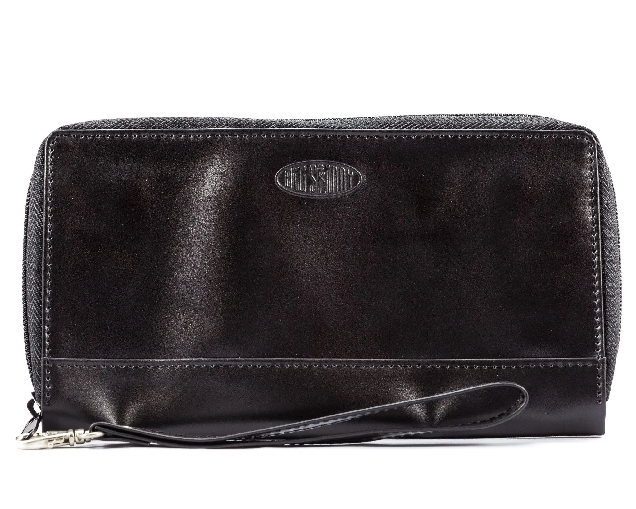 Leather Panther Clutch Black