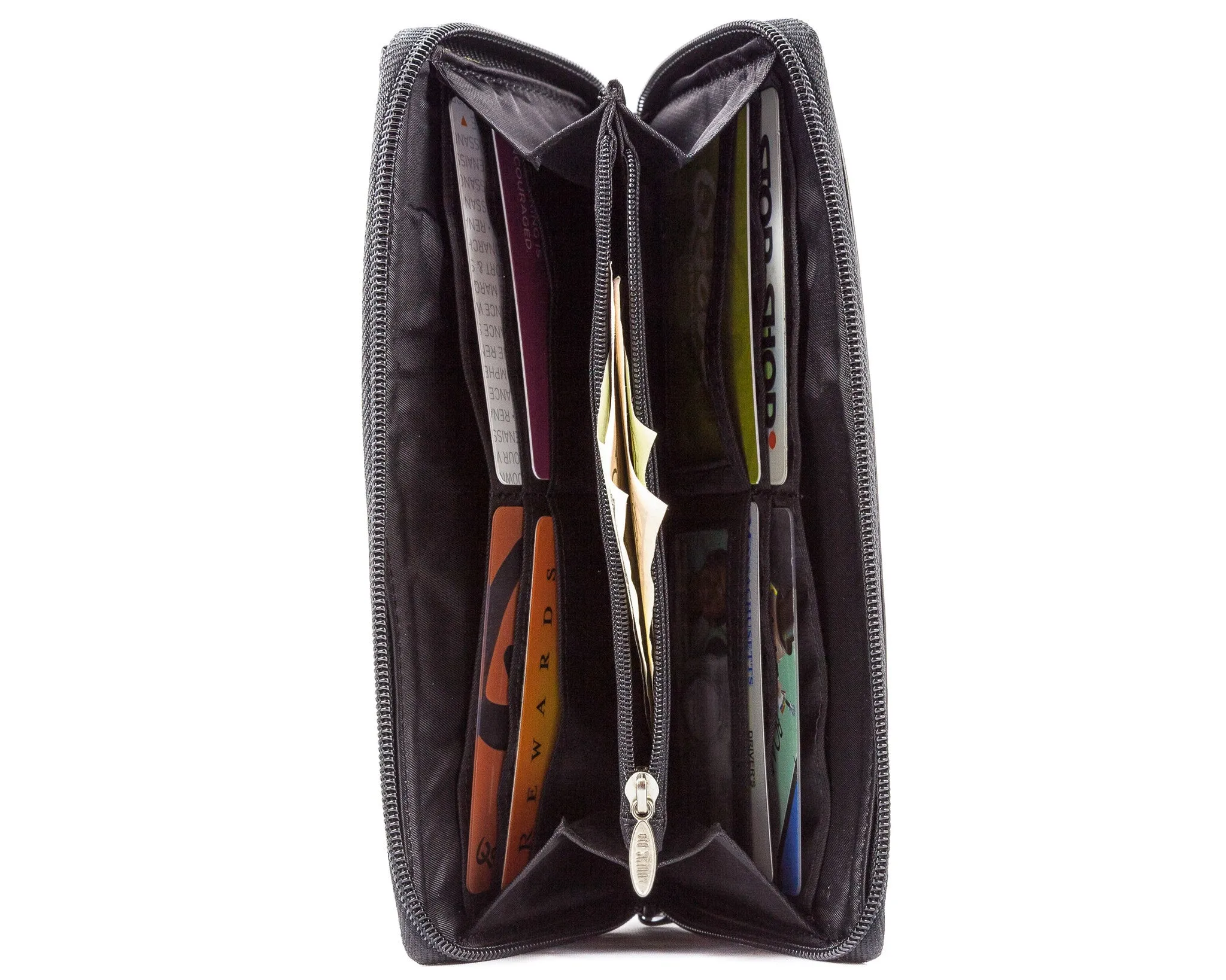 Leather Panther Clutch Black