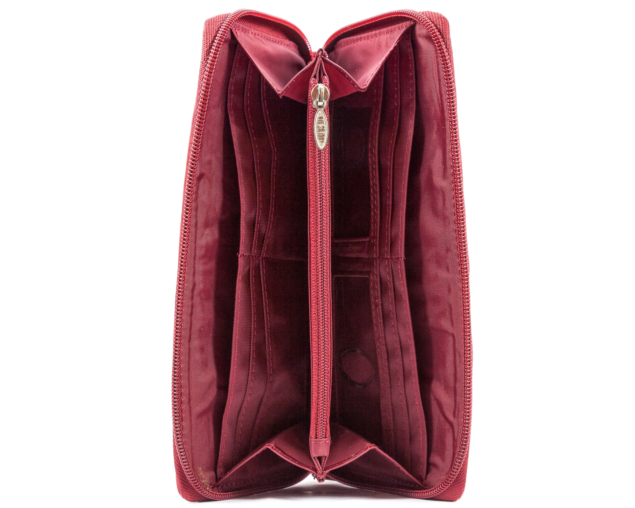 Leather Panther Clutch Red