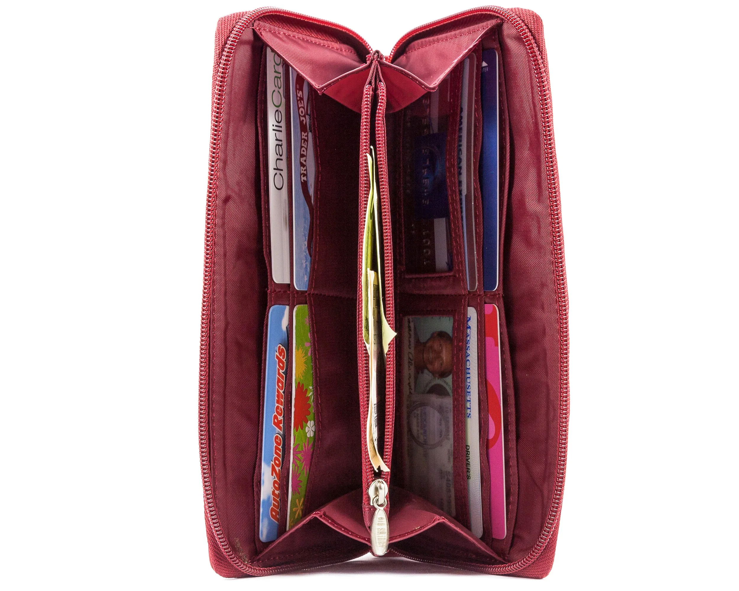 Leather Panther Clutch Red