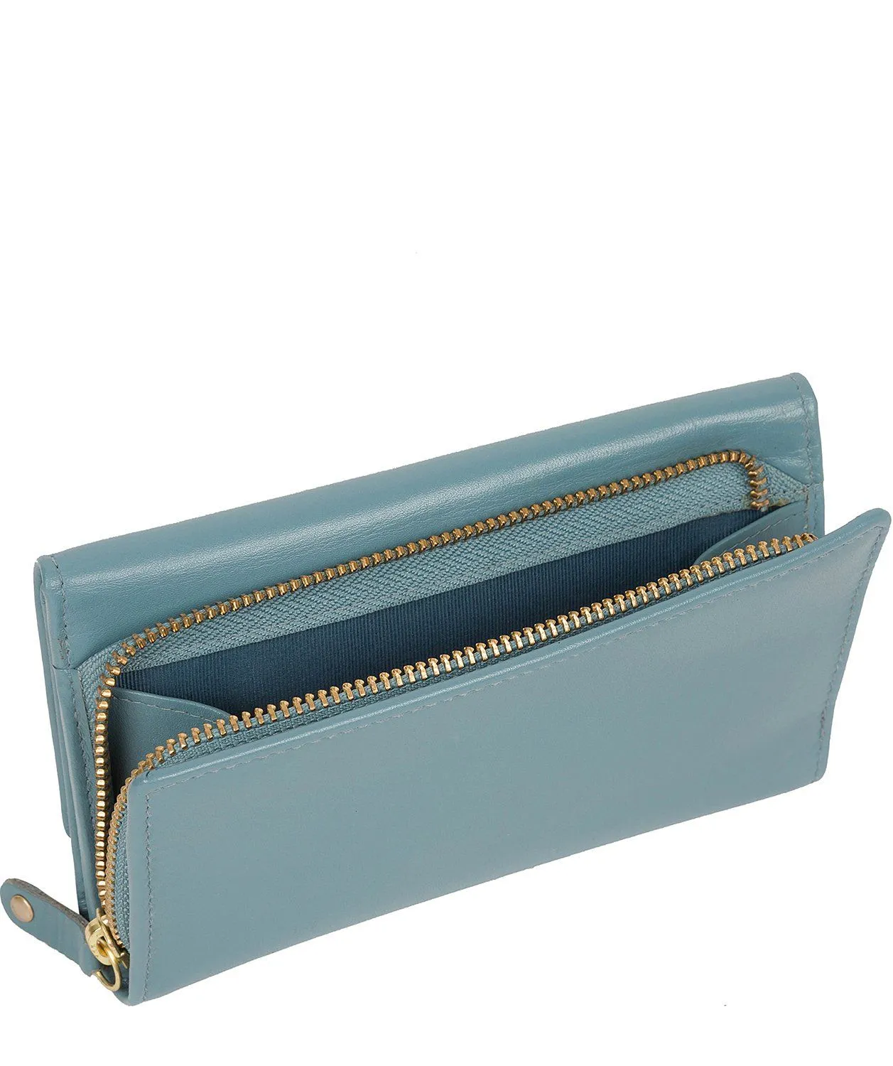'Letitia' Smoky Blue Leather Purse