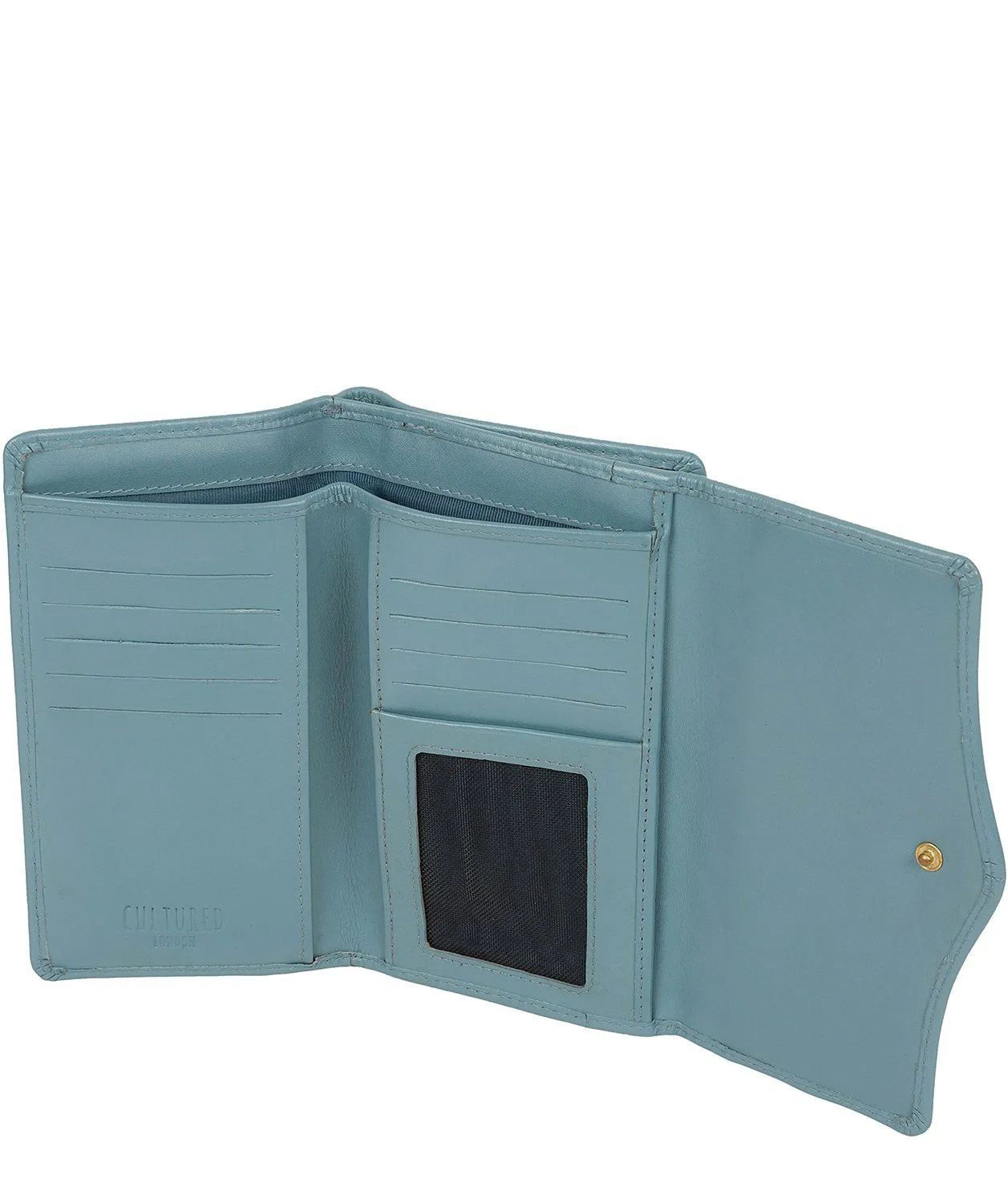 'Letitia' Smoky Blue Leather Purse