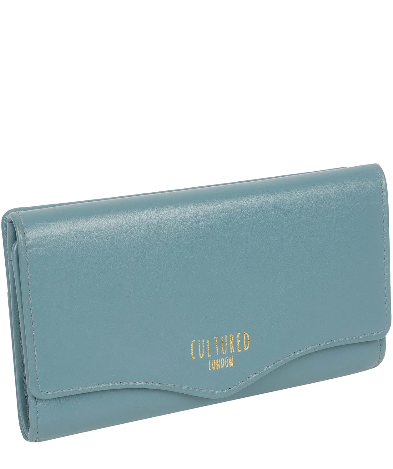 'Letitia' Smoky Blue Leather Purse
