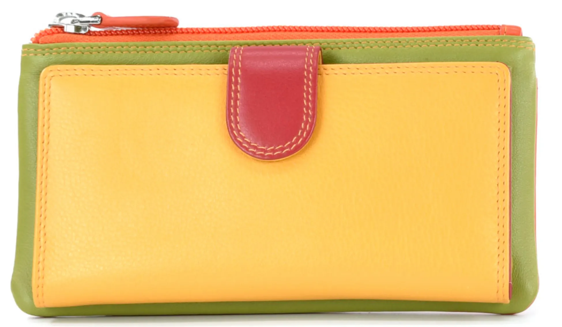 Medium Leather Colourful Compartment Purse (5 Colours)