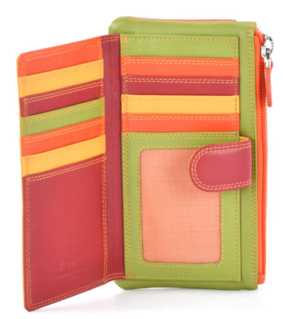 Medium Leather Colourful Compartment Purse (5 Colours)