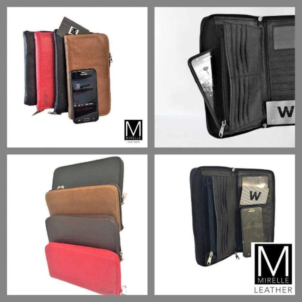 Mirelle Genuine Leather Travel Wallet Purse