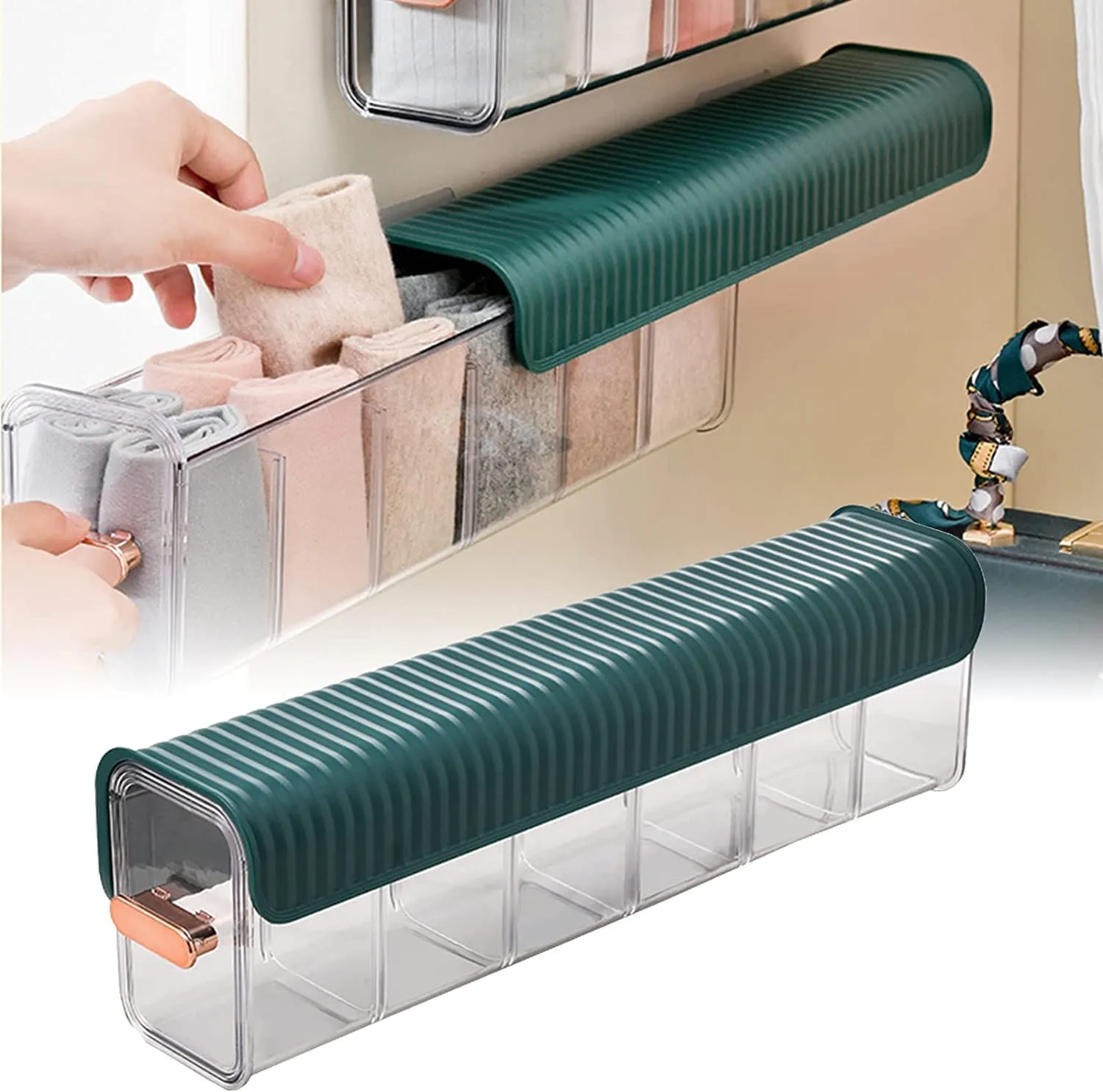 Multi-Functional Wall Mounted Storage Organizer With 6 Compartment Ha-20