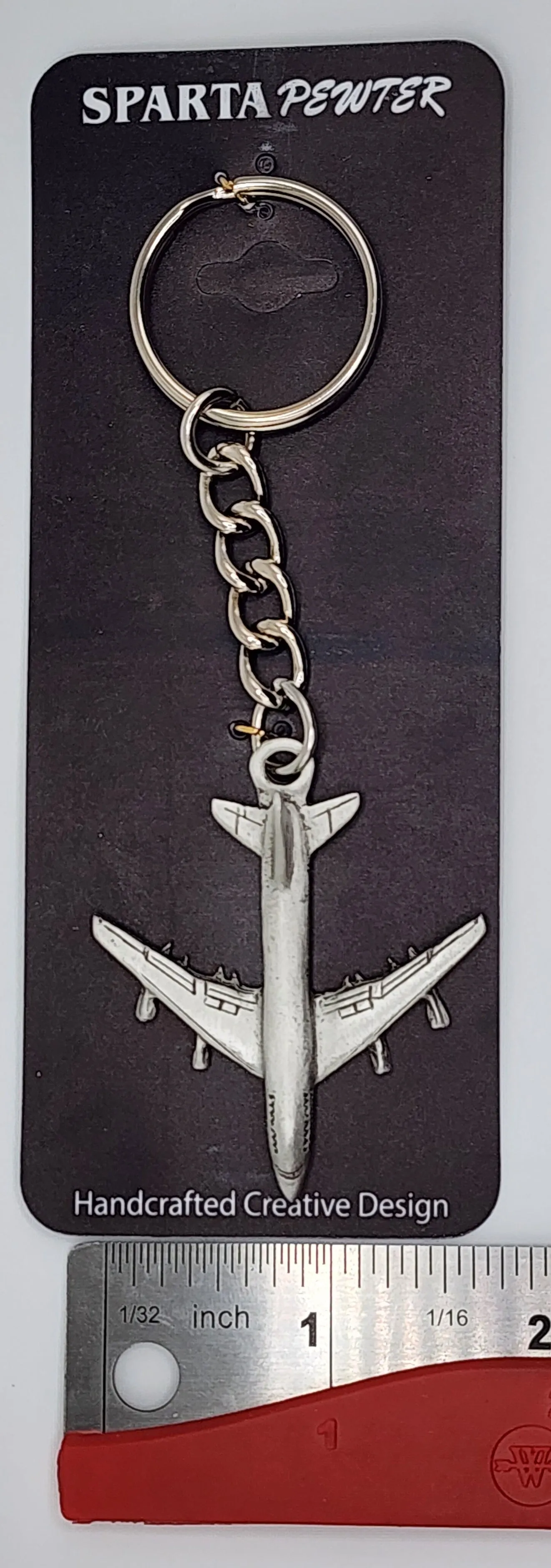 Pan Am Boeing 747 (B747) Airliner Pewter Keychain