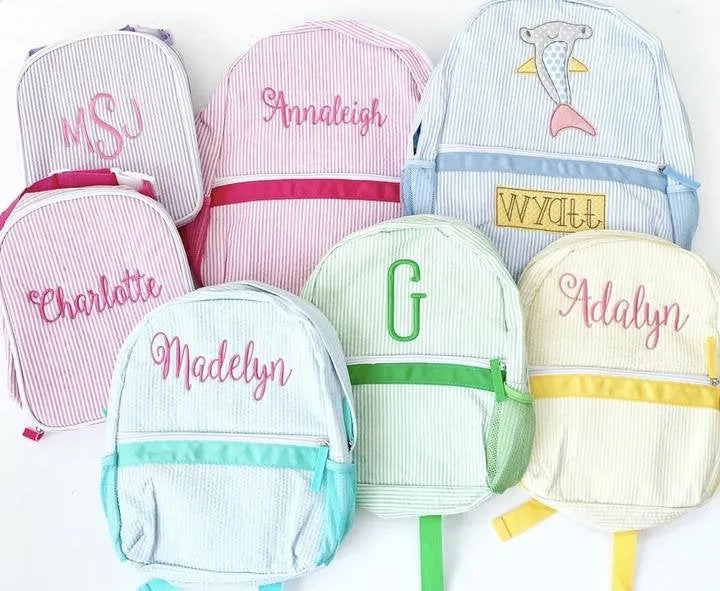 Seersucker Lunch Bags