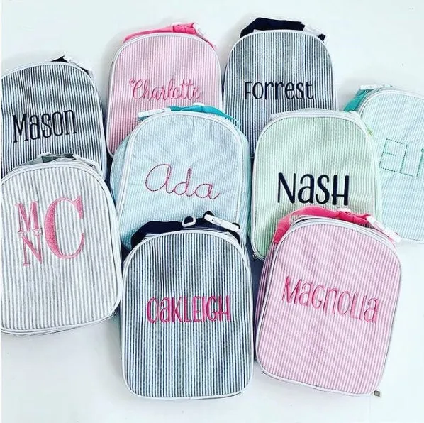 Seersucker Lunch Bags