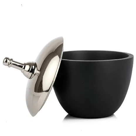 Shogi Knght Storage Box Large in Silver & Black