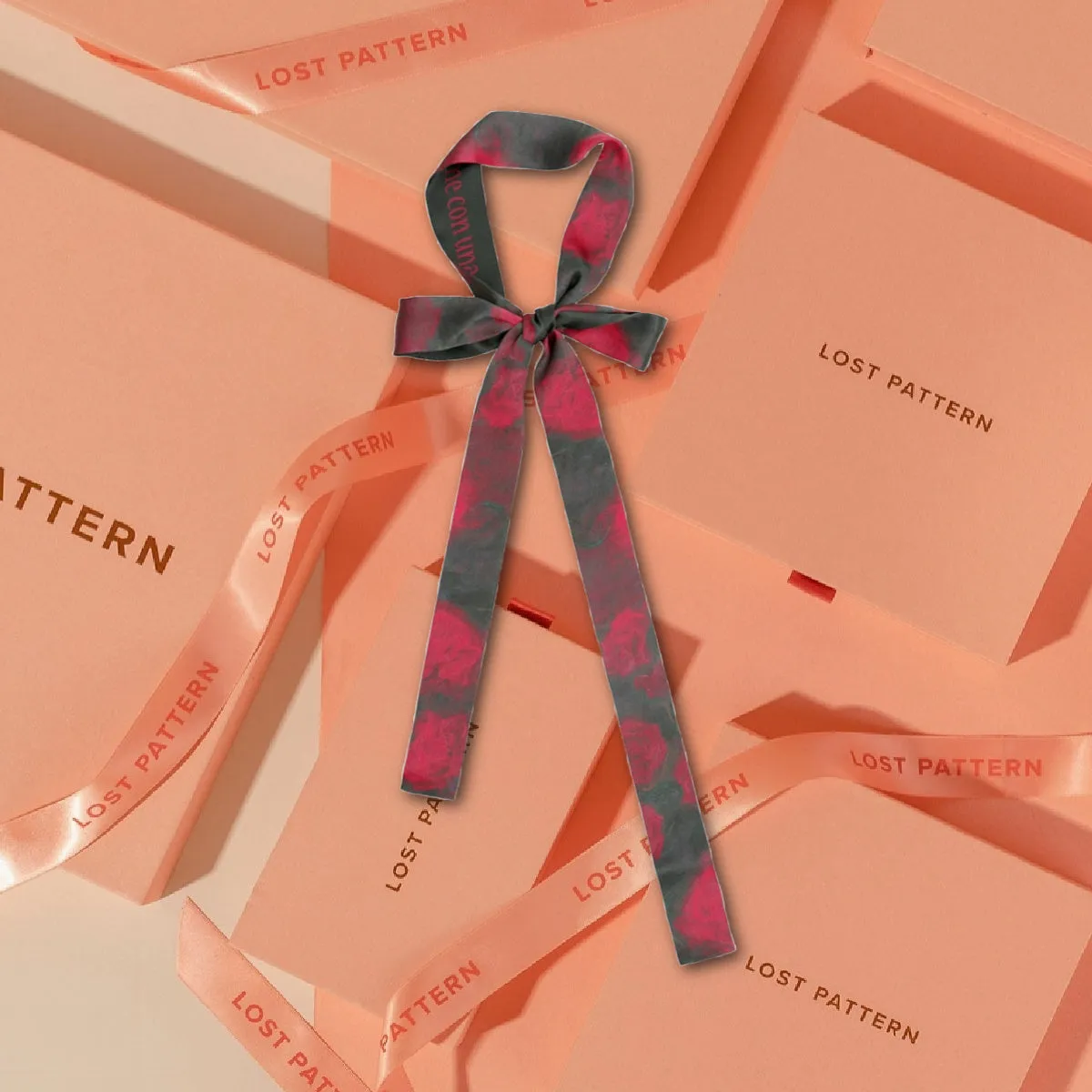 Silk Skinny Scarf - La Rosa