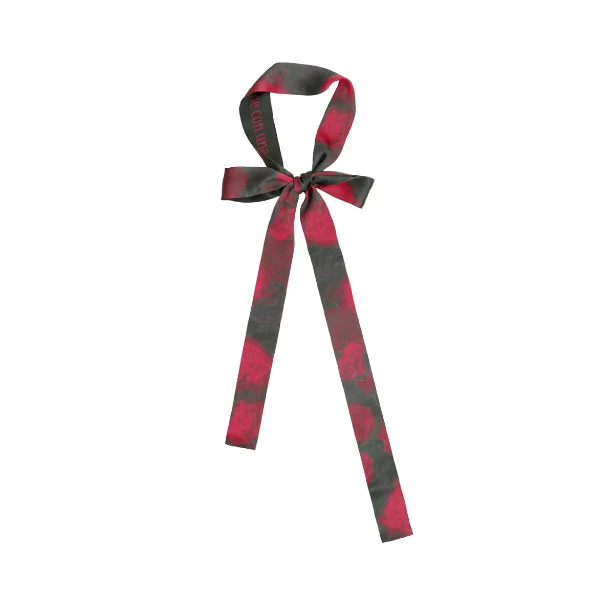 Silk Skinny Scarf - La Rosa