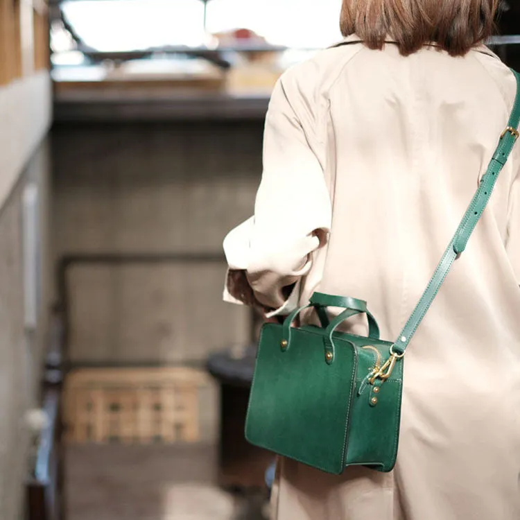 Small Ladies Square Leather Side Bag Purse Shoulder Handbags for Women