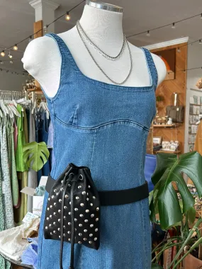 Studded Bucket Belt Bag